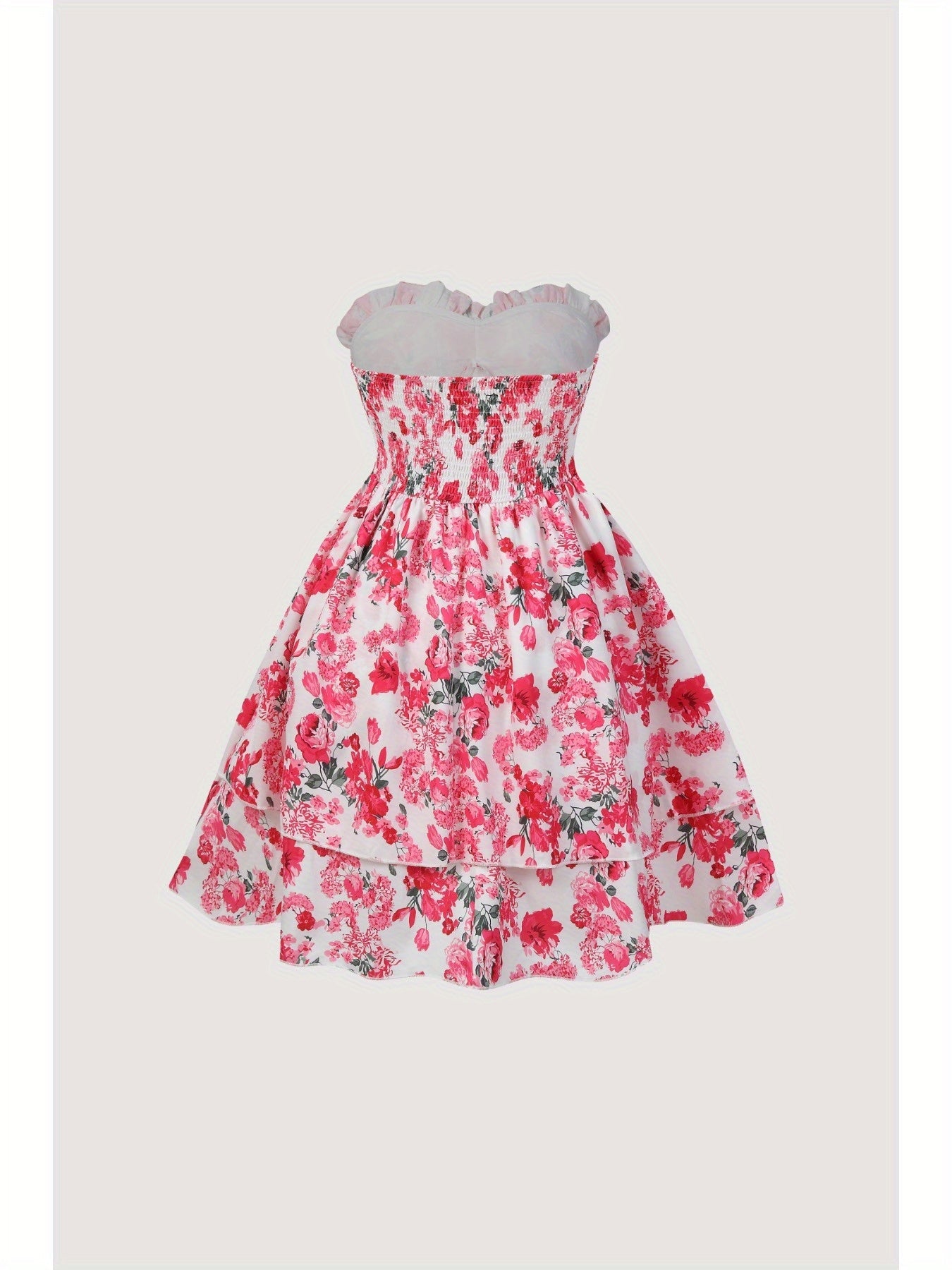 Robe bustier élégante à imprimé floral pour femme