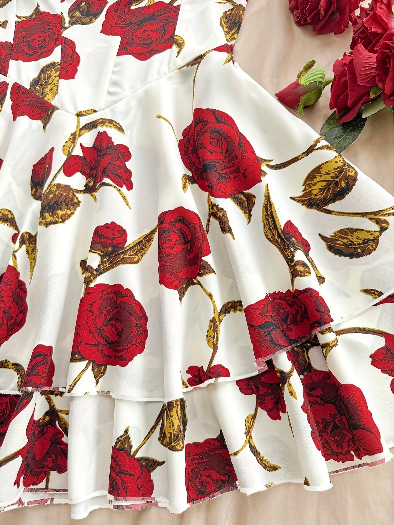 Robe bustier élégante à imprimé floral pour femme
