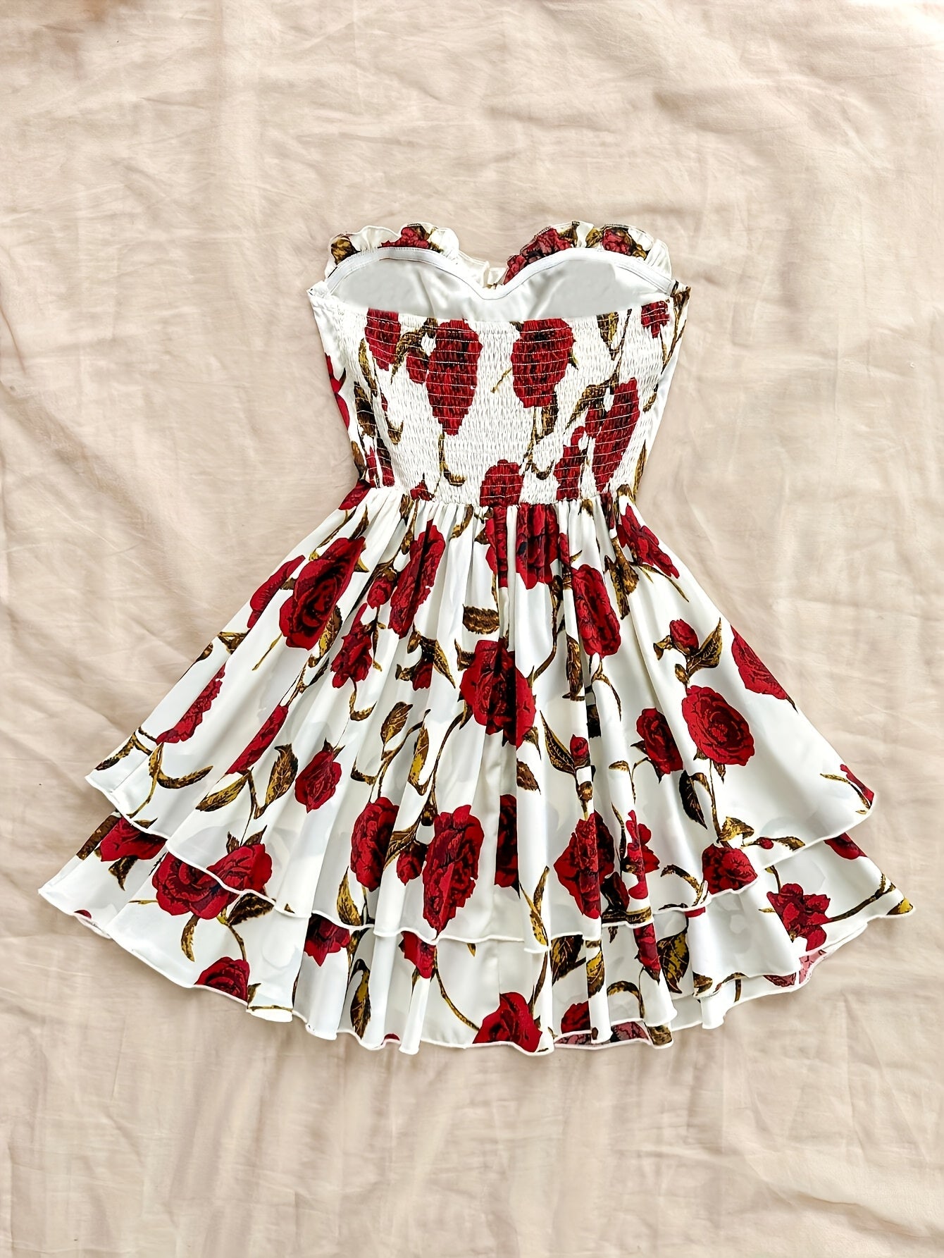 Robe bustier élégante à imprimé floral pour femme