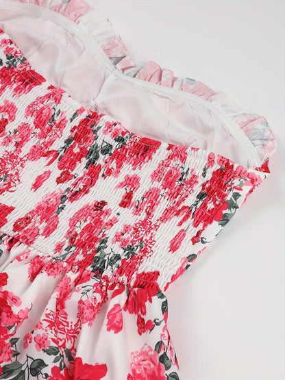 Robe bustier élégante à imprimé floral pour femme