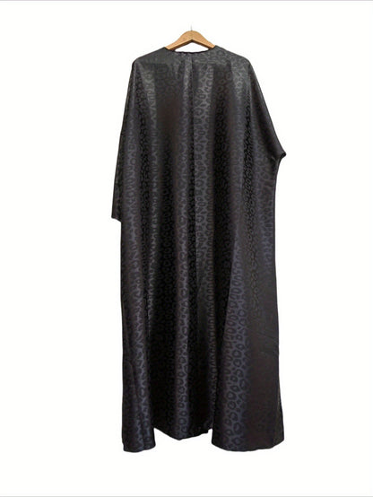 Grandes tailles - Abaya élégante grande taille à imprimé léopard